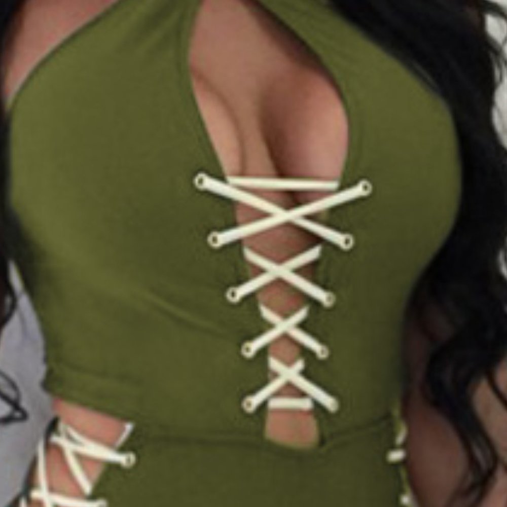 Lace Up Sexy Swimsuit NEW M, XL - Picture 2 of 5